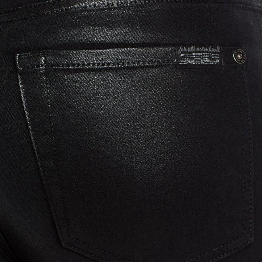 NWT 7 For All Mankind black stripe skinny jeans - Picture 10 of 13